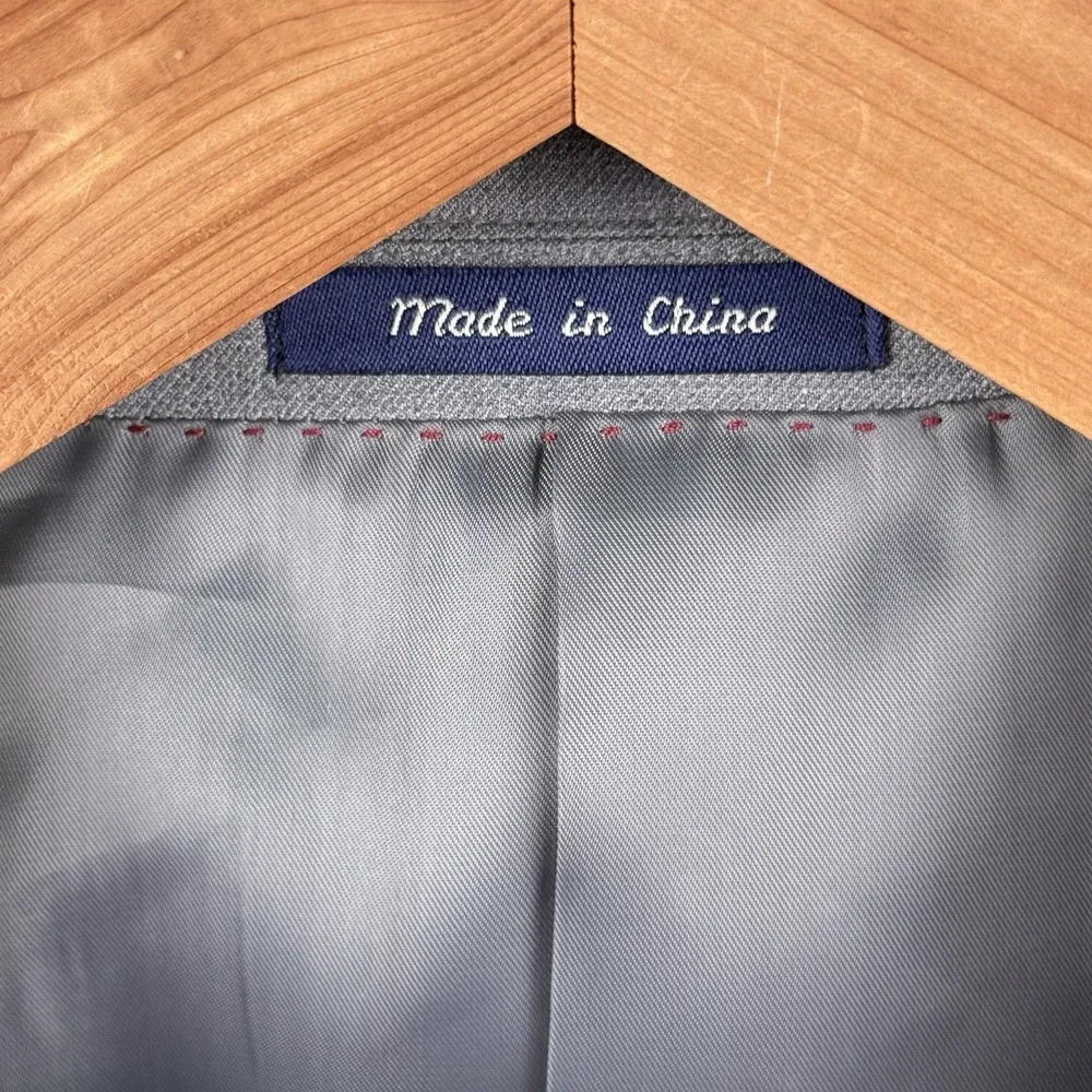 Alan Flusser Blazer Mens 44R Gray Suit Jacket‎ Business Formal Sport Coat NWT